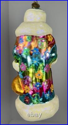 Christopher Radko Peace Hip Nick Santa. Rare. 7 Signed