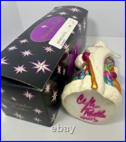 Christopher Radko Peace Hip Nick Santa. Rare. 7 Signed