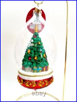Christopher Radko Perfectly Festive #1017684 Decorated Tree In A Dome