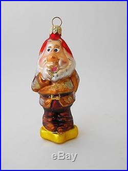 Christopher Radko Petite Snow White 7 Dwarfs Christmas Ornaments With Box AS IS