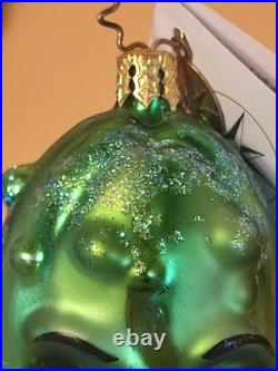 Christopher Radko Pickle Puss 5 Glass Ornament New With Tag No Box Read