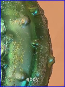 Christopher Radko Pickle Puss 5 Glass Ornament New With Tag No Box Read Christopher Radko Pickle Puss 5 Glass Ornament New With Tag No Box Read