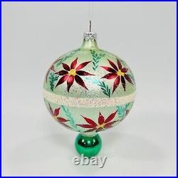 Christopher Radko Poinsettia Blossoms Flower Christmas Ornament 5 RETIRED