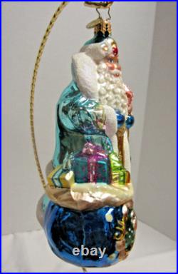Christopher Radko Poseidon's Neptune Sea Santa Seahorse Ocean Christmas Ornament