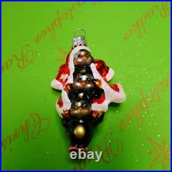 Christopher Radko Prototype Penguin Elfs Gem Glass Ornament