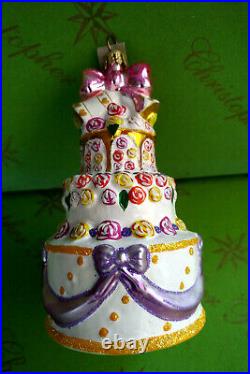 Christopher Radko Prototype Wedding Cake Glass Ornament