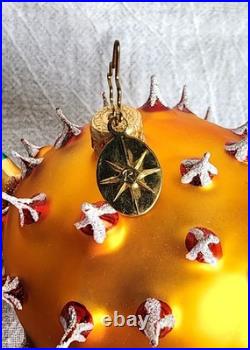 Christopher Radko Puff A Kiss Puffer Fish Glass Christmas Ornament 4 Long