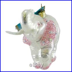Christopher Radko QUEEN OF THE RINGS Blown Glass Ornament Elephant Circus