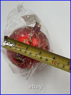 Christopher Radko RAINBOW Red SCARLETT Glass Ball Christmas Ornament SEALED