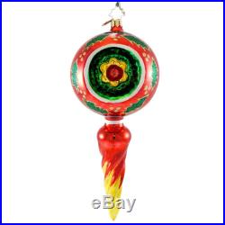 Christopher Radko RUBY FROST ICICLE Blown Glass Ornament Reflector Christmas