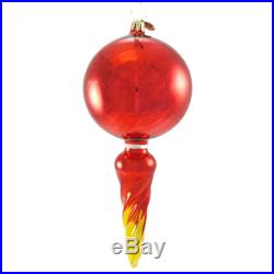 Christopher Radko RUBY FROST ICICLE Blown Glass Ornament Reflector Christmas