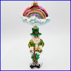Christopher Radko Rainbow Leprechaun Glass Ornament March 2002 Nicholas O'Reilly