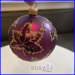 Christopher Radko Rainbow Scarlett Purple Christmas Ornament Original Bag EUC