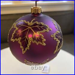 Christopher Radko Rainbow Scarlett Purple Christmas Ornament Original Bag EUC