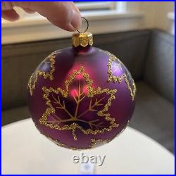 Christopher Radko Rainbow Scarlett Purple Christmas Ornament Original Bag EUC