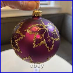 Christopher Radko Rainbow Scarlett Purple Christmas Ornament Original Bag EUC