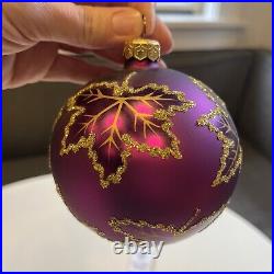 Christopher Radko Rainbow Scarlett Purple Christmas Ornament Original Bag EUC