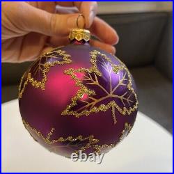 Christopher Radko Rainbow Scarlett Purple Christmas Ornament Original Bag EUC