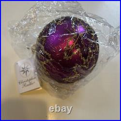 Christopher Radko Rainbow Scarlett Purple Christmas Ornament Original Bag EUC