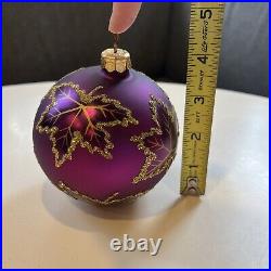 Christopher Radko Rainbow Scarlett Purple Christmas Ornament Original Bag EUC