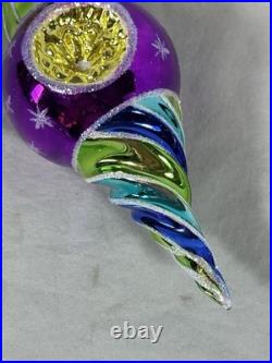 Christopher Radko Rare Ball Drop Star Ornament 11 with Tag Crack Noted READ Christopher Radko Rare Ball Drop Star Ornament 11 with Tag Crack Noted READ