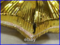 Christopher Radko Rare Ball Drop Star Ornament 11 with Tag Crack Noted READ