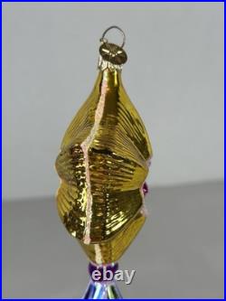 Christopher Radko Rare Ball Drop Star Ornament 11 with Tag Crack Noted READ