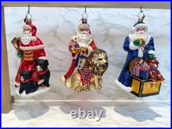 Christopher Radko Rare Santa Ornaments, Lot of 3