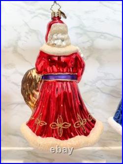 Christopher Radko Rare Santa Ornaments, Lot of 3