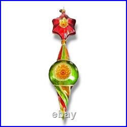 Christopher Radko Rare Vintage Reflector Ball Drop Star Ornament 11 Christopher Radko Rare Vintage Reflector Ball Drop Star Ornament 11