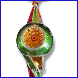 Christopher Radko Rare Vintage Reflector Ball Drop Star Ornament 11