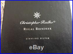 Christopher Radko Regal Reindeer Sterling Silver LTD ED Ornament pendant