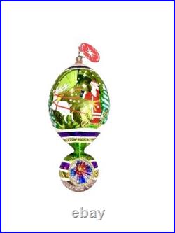 Christopher Radko Reins & Sleighs Fantasia Reflector Drop Ornament 1012111 RARE
