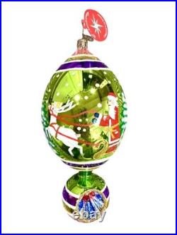 Christopher Radko Reins & Sleighs Fantasia Reflector Drop Ornament 1012111 RARE