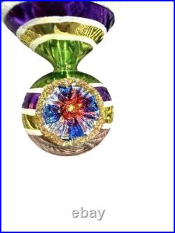 Christopher Radko Reins & Sleighs Fantasia Reflector Drop Ornament 1012111 RARE