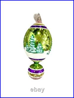 Christopher Radko Reins & Sleighs Fantasia Reflector Drop Ornament 1012111 RARE