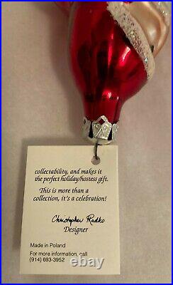 Christopher Radko Roly Poly Santa #90-071-0. 1990. 4.5. New With Hangtag