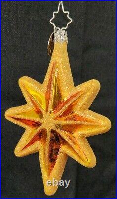 Christopher Radko Royal Star 20th Anniversary Gold Christmas Ornament Signed