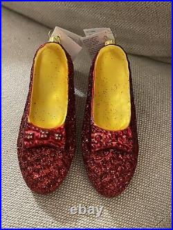 Christopher Radko Ruby Red Slippers Christmas Ornament Wizard of Oz