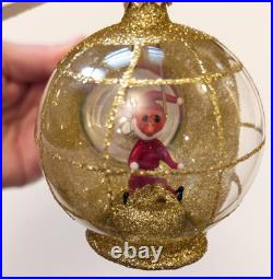 Christopher Radko SANTA COPTER Helicopter Blown Glass Ornament Red Green 1995