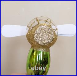 Christopher Radko SANTA COPTER Helicopter Blown Glass Ornament Red Green 1995