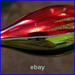 Christopher Radko SANTA COPTER Helicopter Blown Glass Ornament Red Green 1995