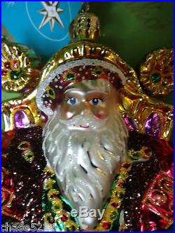 Christopher Radko SANTA THE EIGHTH Glass -RETIRED- WOW one great ornament