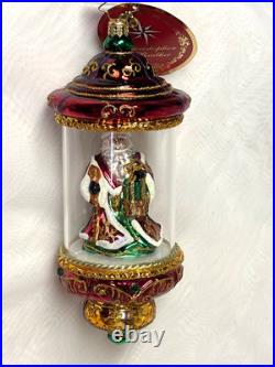 Christopher Radko SHINE BRIGHT Santa In Jeweled Dome Ornament #1020569 New