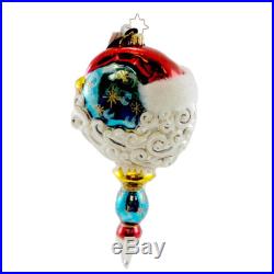 Christopher Radko STARRY NIGHT NICK Blown Glass Ornament Christmas Santa Moon