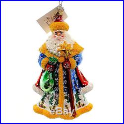 Christopher Radko ST PETERSBURG SANTA Glass Ornament Star Christmas 1011975
