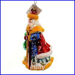 Christopher Radko ST PETERSBURG SANTA Glass Ornament Star Christmas 1011975