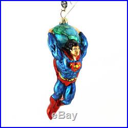 Christopher Radko SUPERMAN Glass Warner Brothers Super Hero