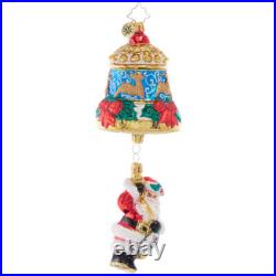 Christopher Radko SWINGING SANTA Ornament 1021369 Bell