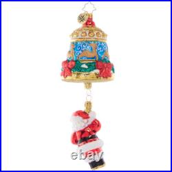 Christopher Radko SWINGING SANTA Ornament 1021369 Bell